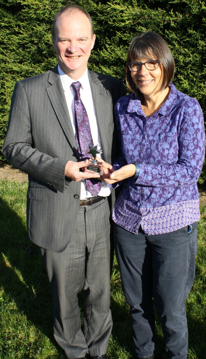 Nicola Jackson receiving her LPFT Heroes Award