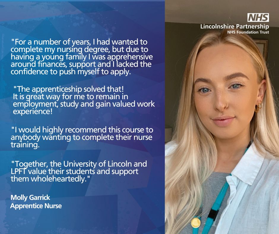 Molly Garrick explains why she is an apprentice at LPFT