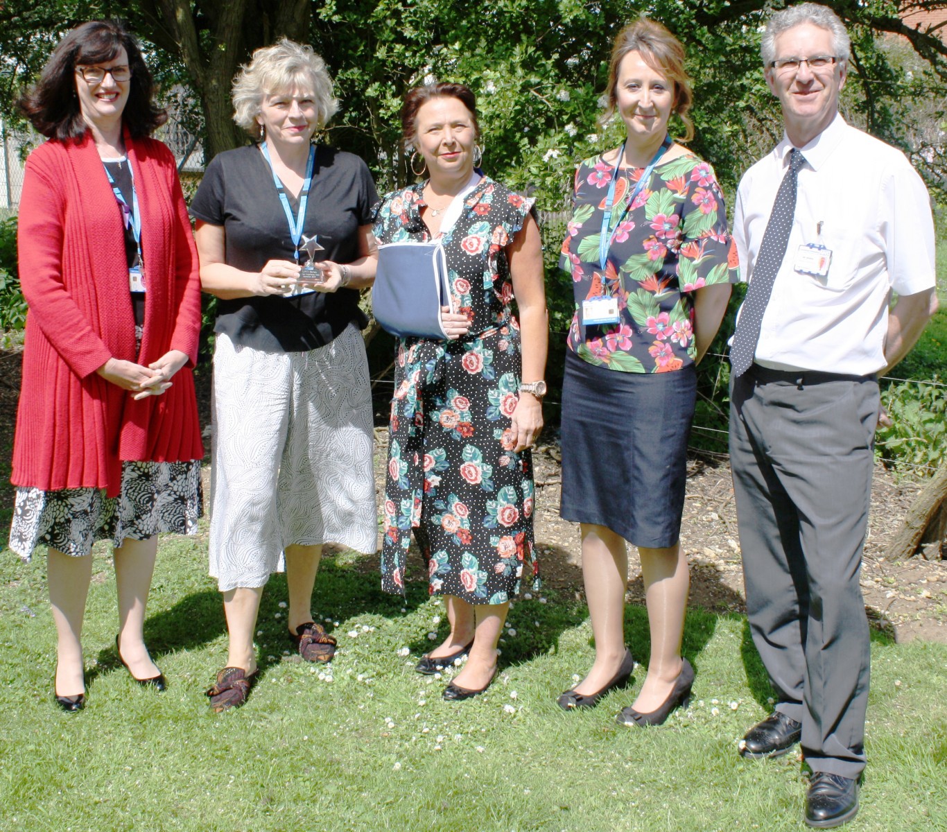 The Patient Experience Team receiving their LPFT Heroes award 