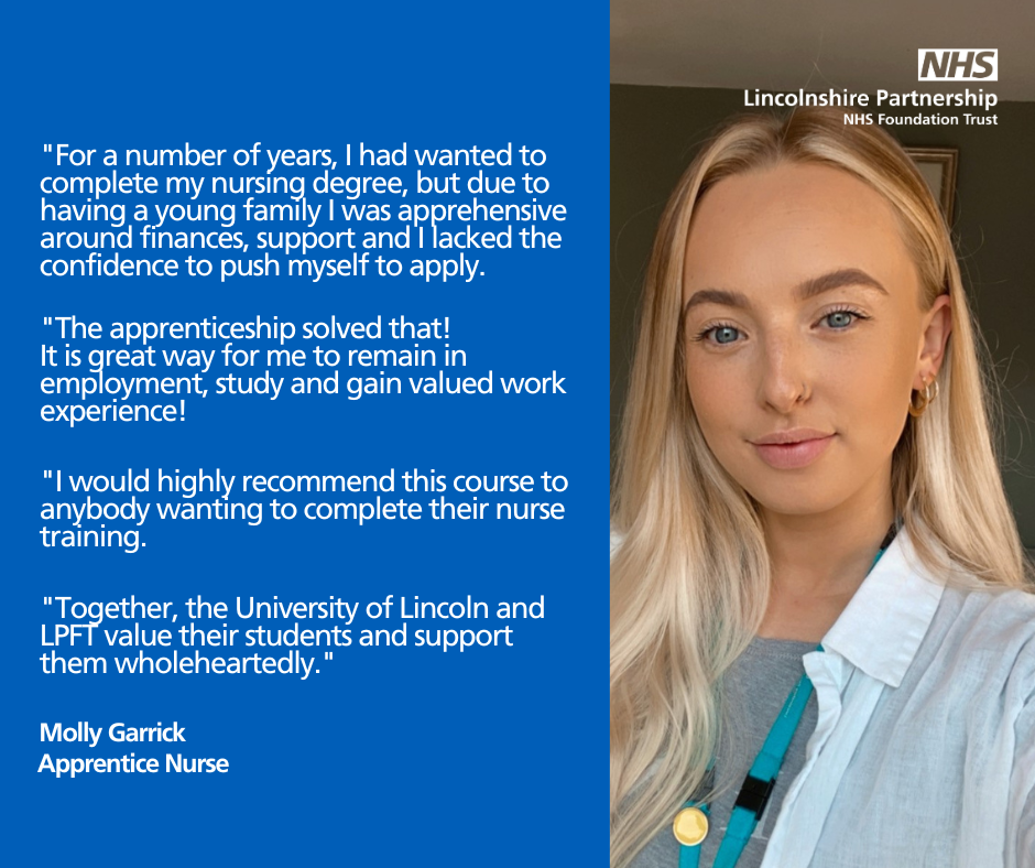 Molly shares why she likes working for LPFT