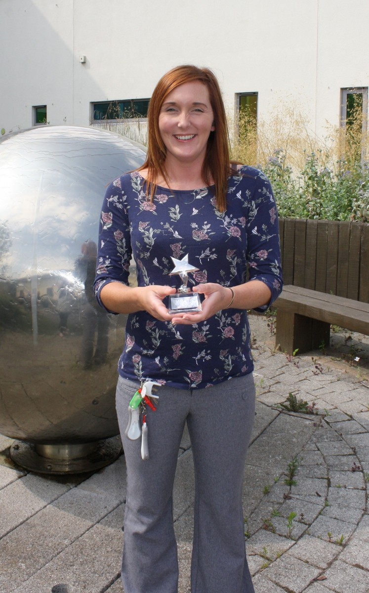 Amy Semper with her LPFT Heroes award