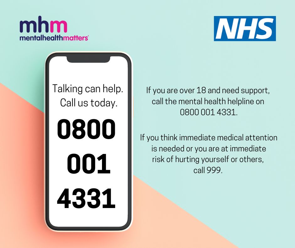 Mental health helpline number and advice