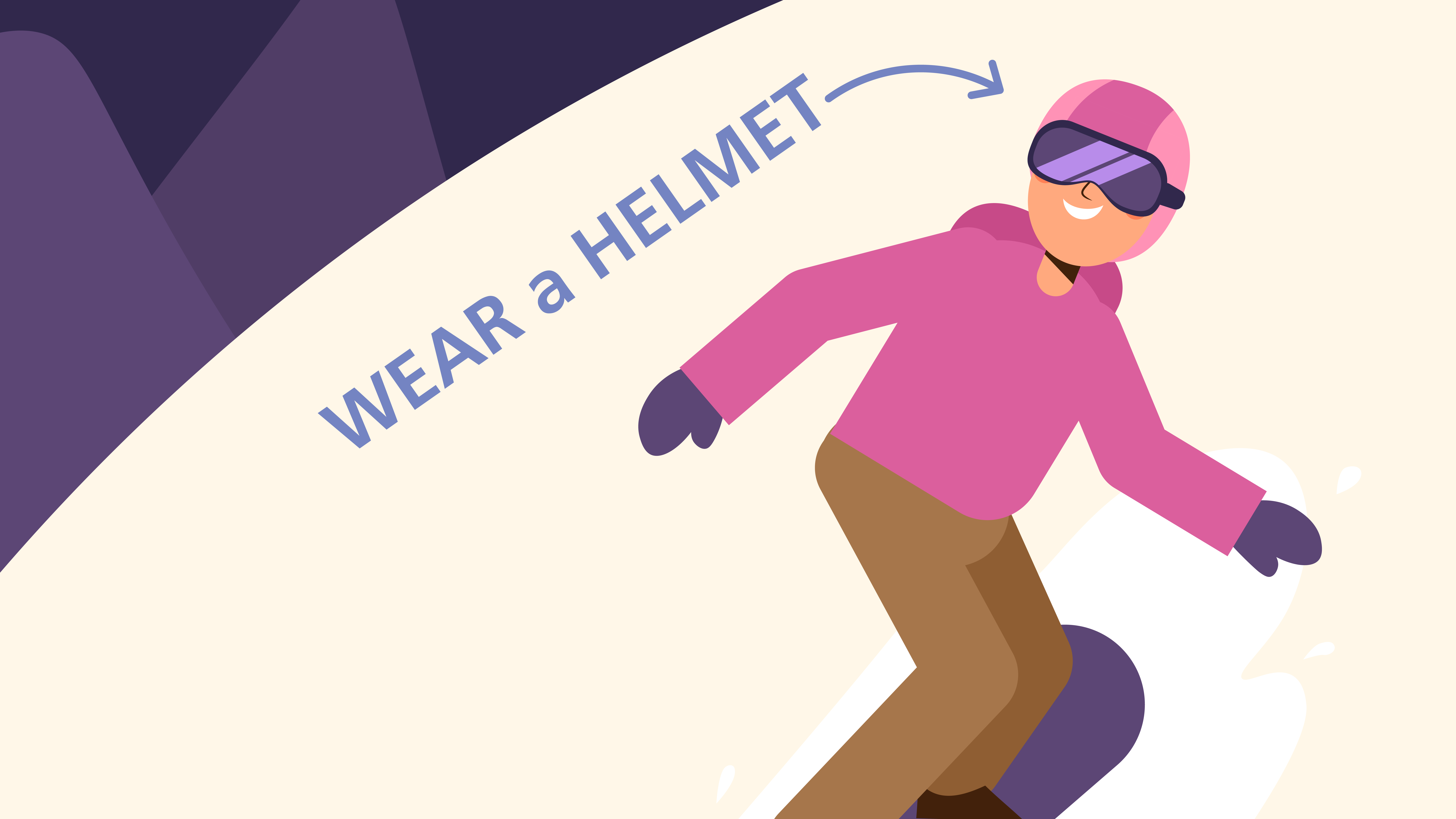Wearing a helmet graphic