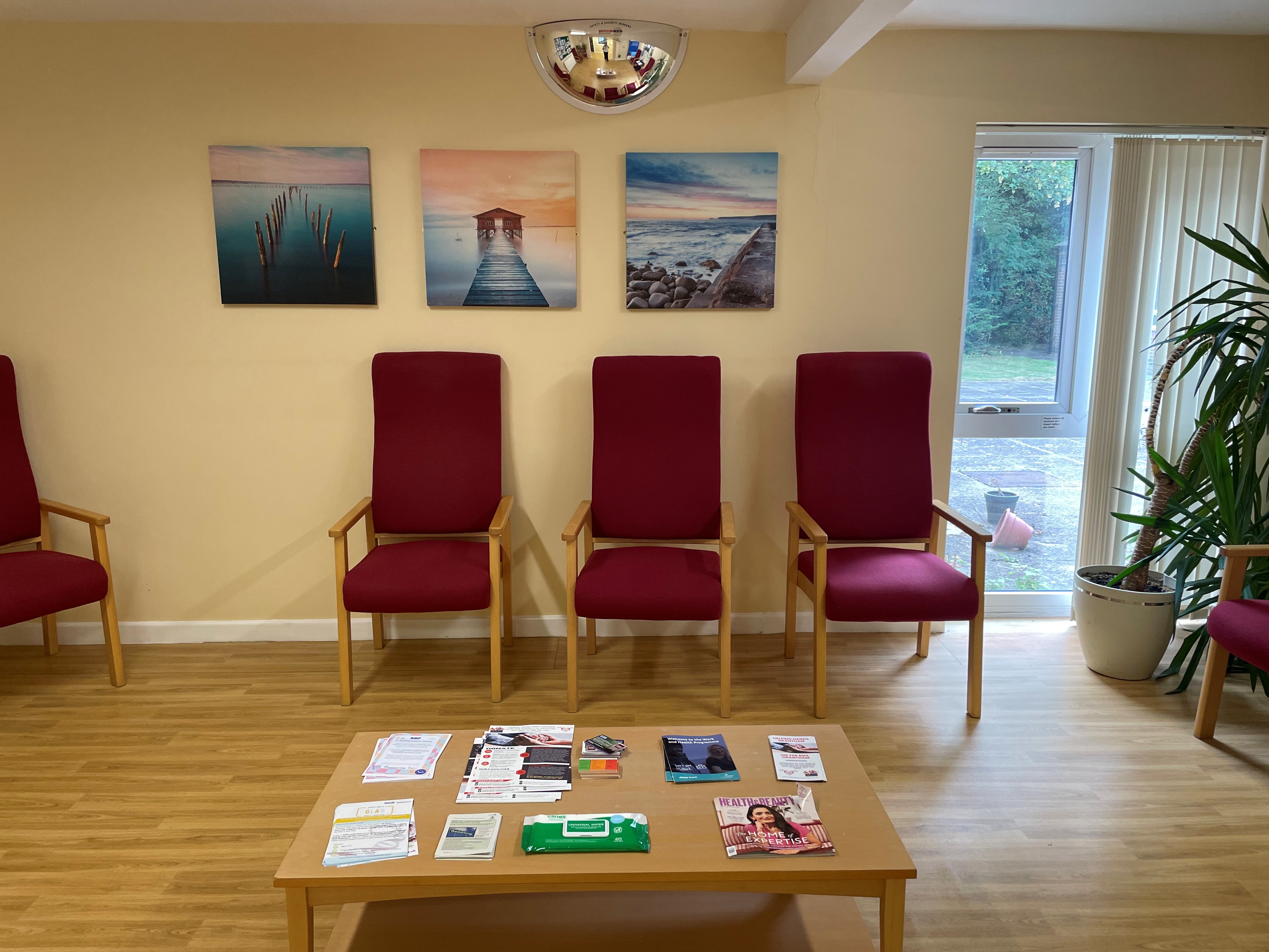 Elm Lodge waiting room.
