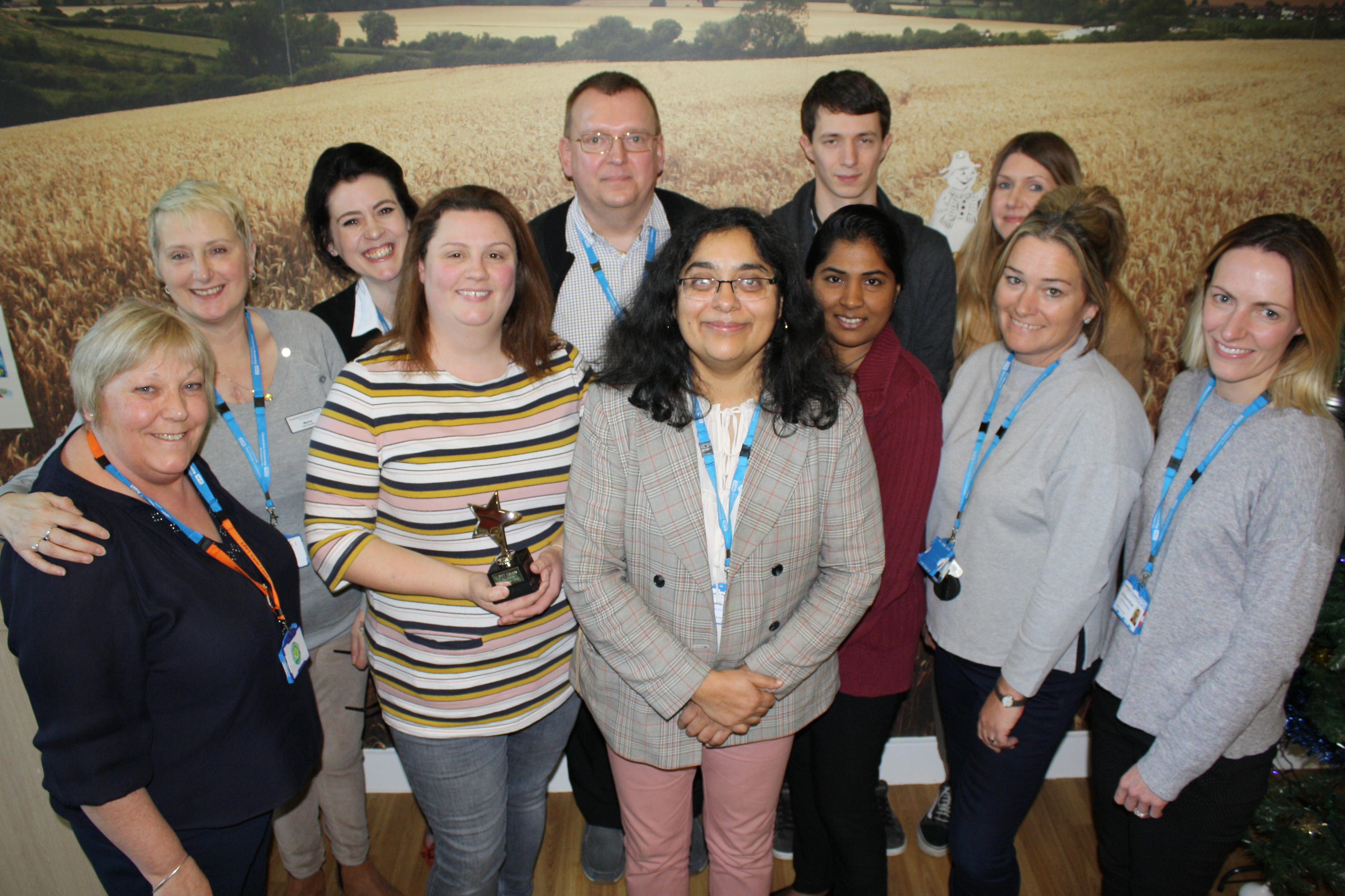 The Wolds team with their LPFT Heroes award